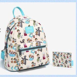DISNEY Loungefly Disney Pets Chibi Animals Love Mini Backpack & Card Holder